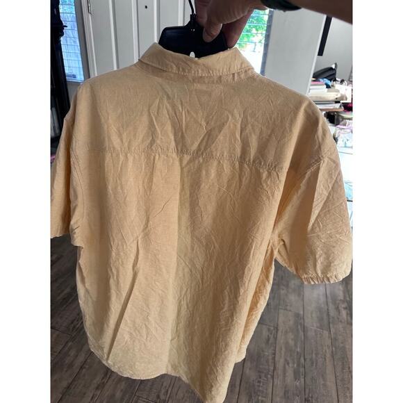 Salty Crew Men's Gold Short Sleeves Button Down Topstitch Shirt Size XL - Picture 8 of 8